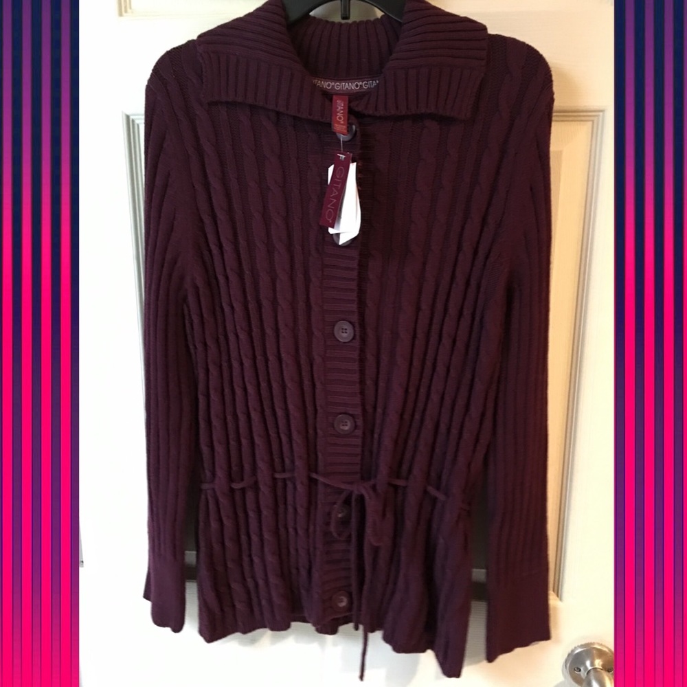 NWT Plus size purple sweater shrug